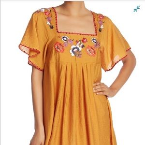 Madewell embroiled square neck summer dress sz S